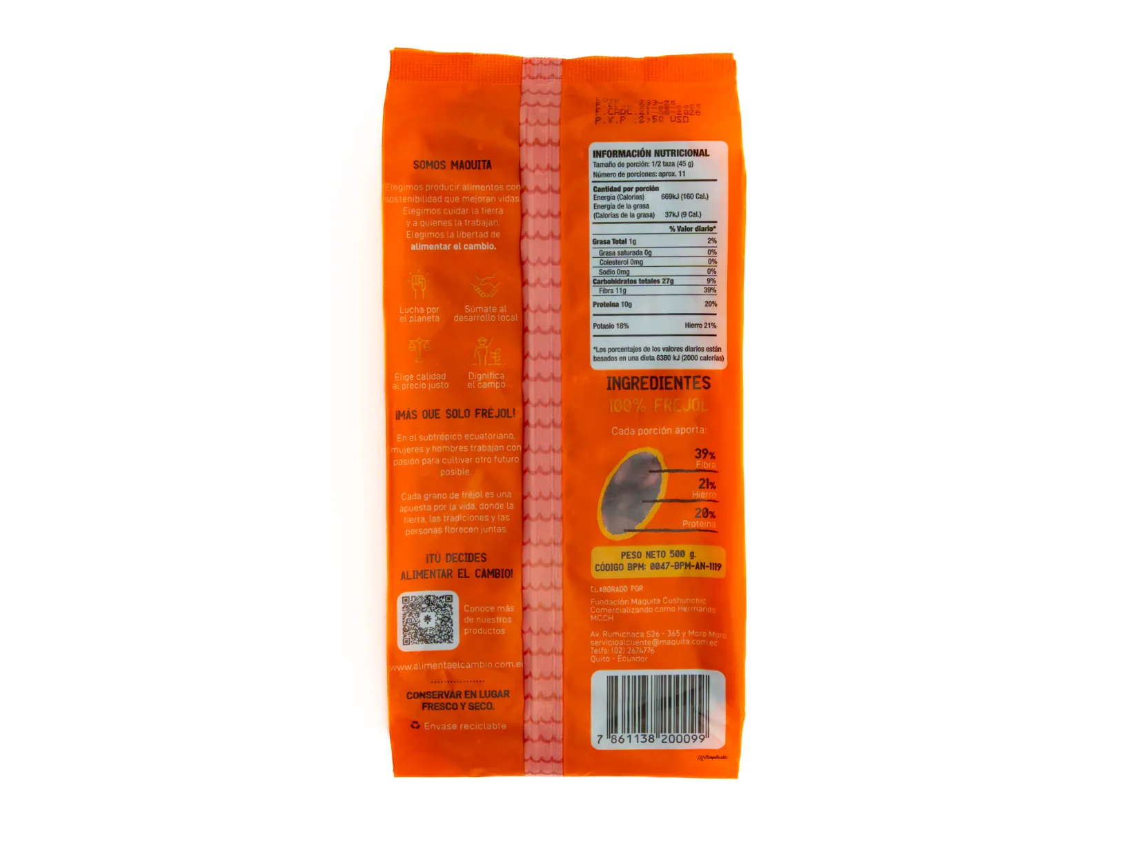 Fréjol rojo MAQUITA ALIMENTA EL CAMBIO 500G - Image 3