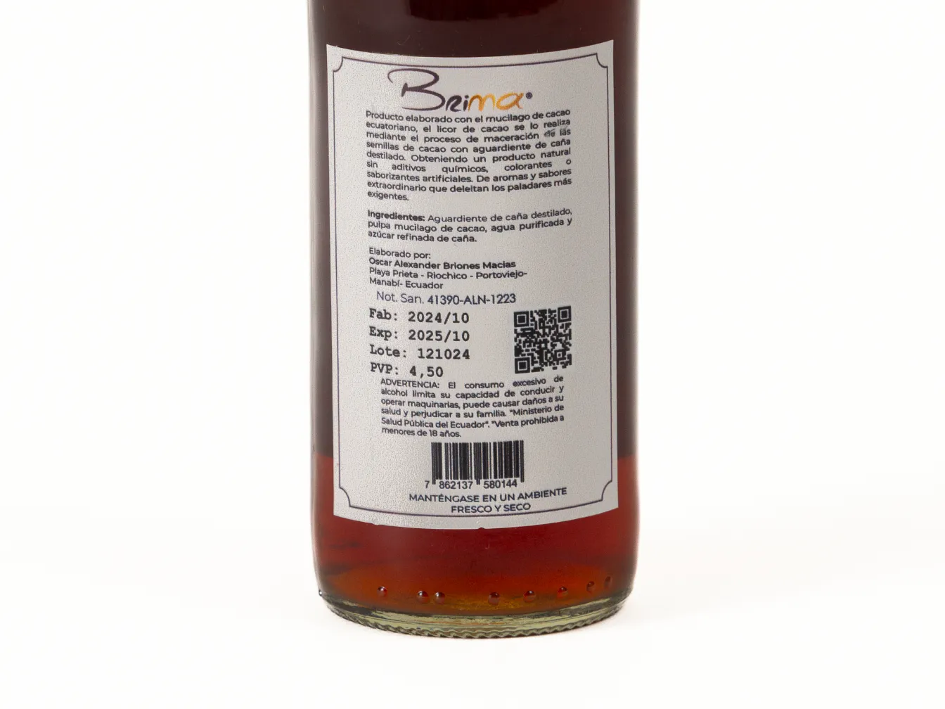 Licor de Cacao Semidulce BRIMA - Image 4