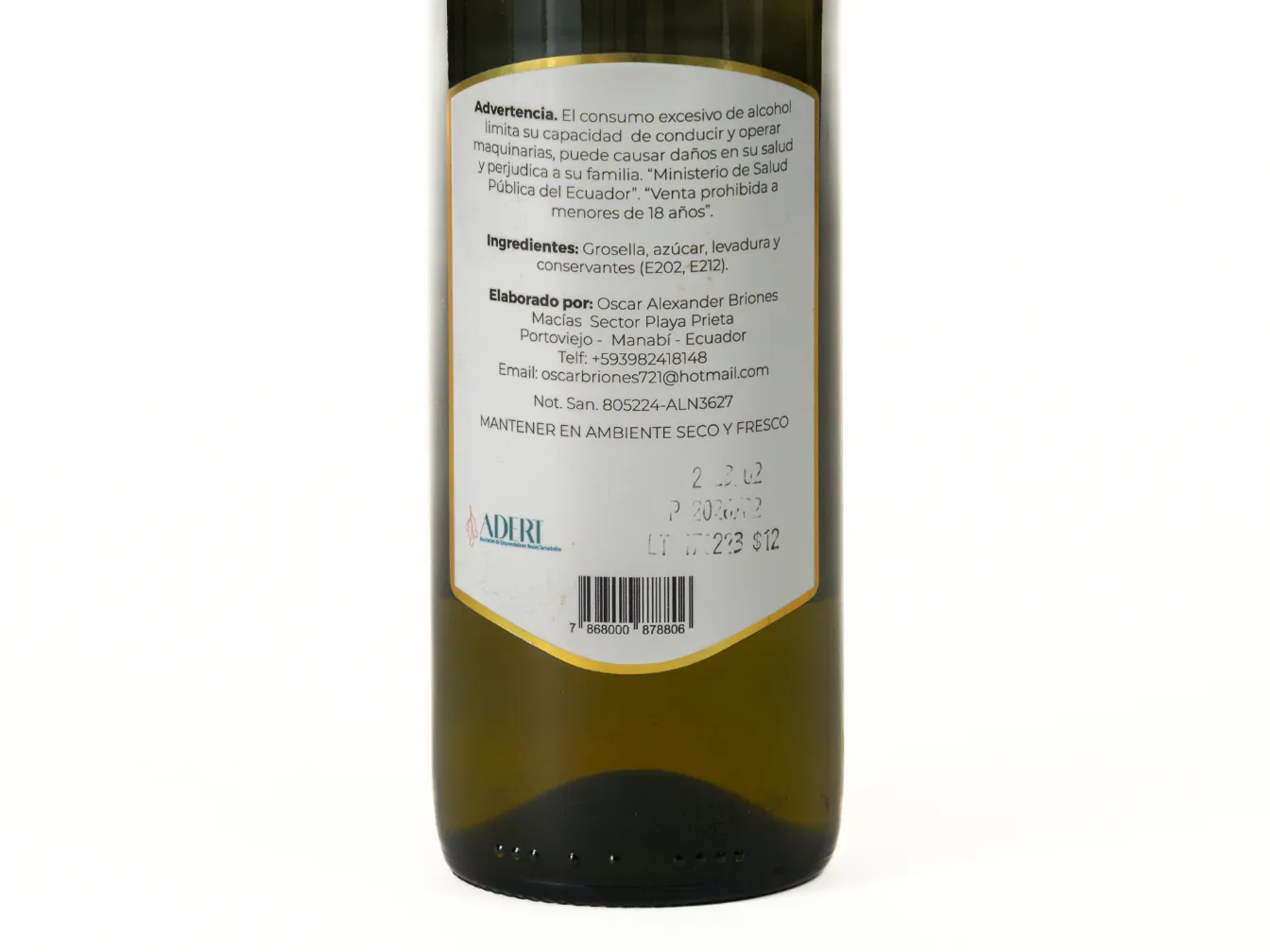 Vino de Grosella Artesanal BRIMA - Image 4